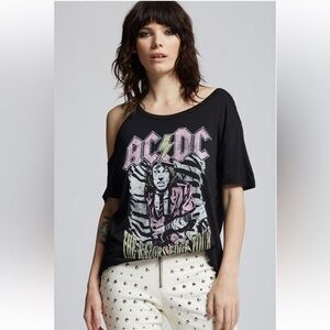 Recycled Karma AC/DC The Razors Edge Tour Cold Shoulder Tee